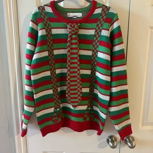 Christmas sweater!!!!! With attached tie!!! This is the tackiest!!! Lol